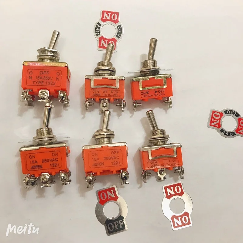 5 шт. E TEN1021 AC 250V 15A 2 Pin DPDT SPST SPDT на включение/выключение 3 позиционный Мини тумблер