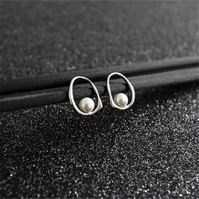 Женские серьги гвоздики OBEAR из стерлингового серебра 925 пробы с неровным