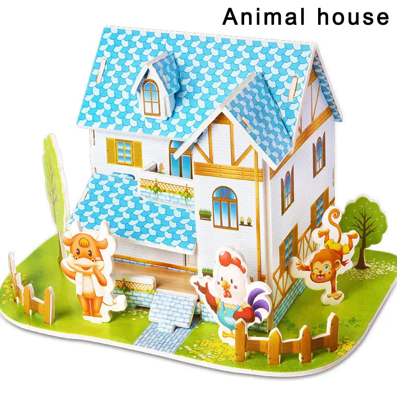 3D Puzzle Foam DIY Fun Board Early Learning Architectural House for Kids Boys Girls Children BM88 | Игрушки и хобби