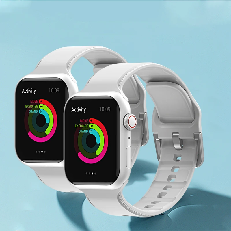 

Ремешок силиконовый для Apple watch band 7 6 5 SE, браслет для iWatch series 7 6 5 4 3 40 мм 38 мм 41 мм