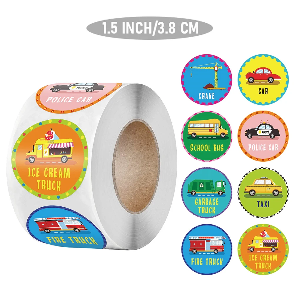 

500 шт., детские наклейки на автомобиль, 1,5 дюйма