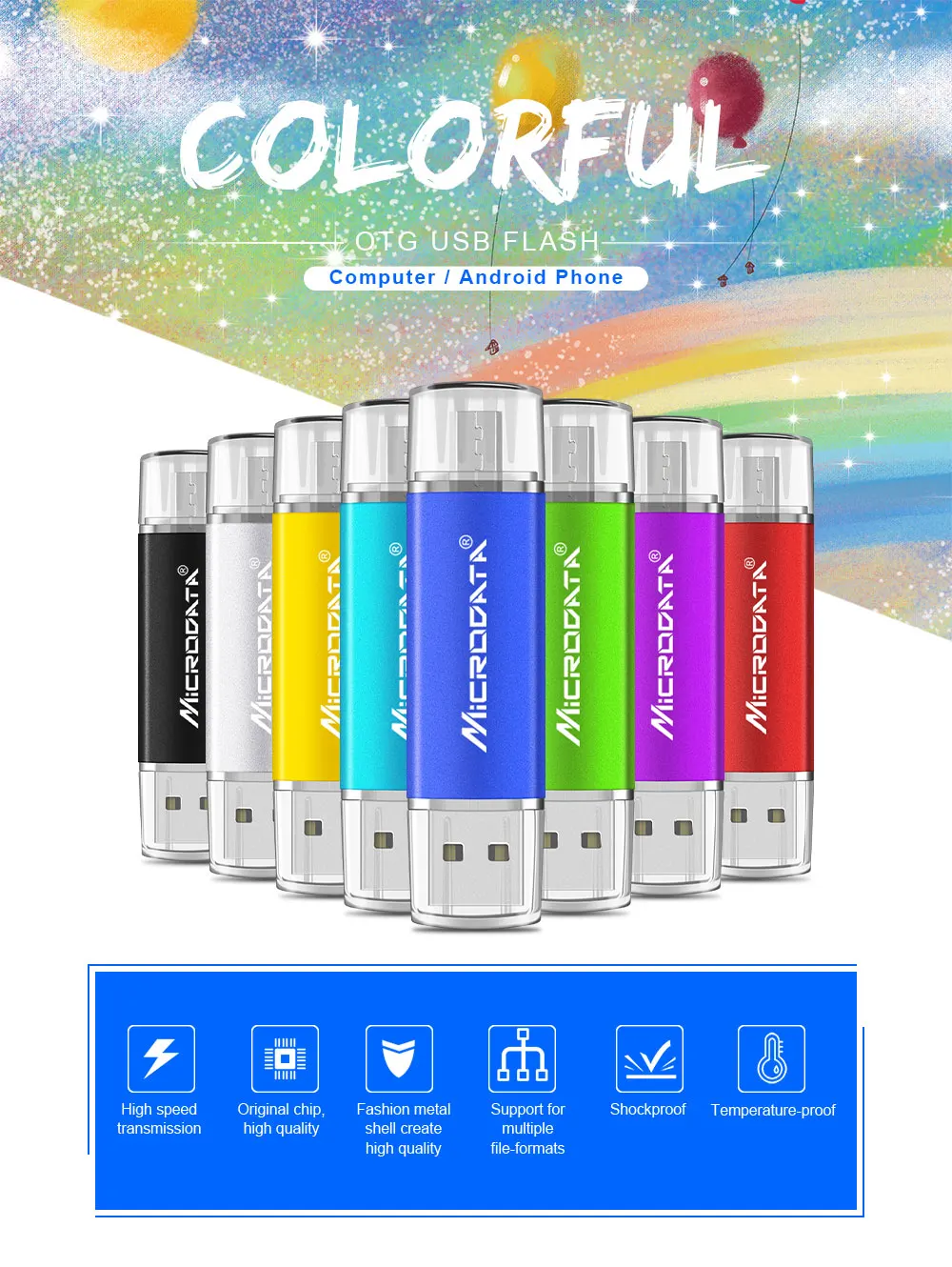 OTG USB флеш-накопитель для смартфонов, USB флеш-накопитель, флешка, 4 ГБ/8 ГБ/16 ГБ/32 ГБ/64 Гб/128 ГБ, память, USB флешка для Android телефона/планшета