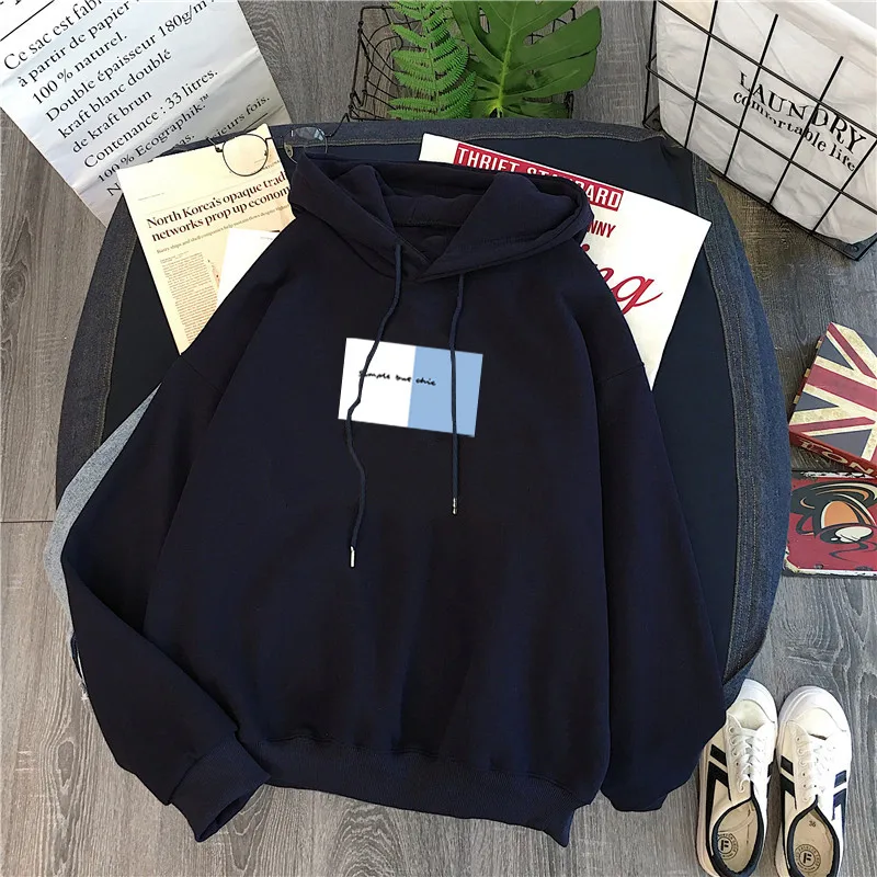 

Women hoodies Winter Hoody Sweatshirt Print Letters Harajuku Fleece Lady Pullover Casual Concise Loose Long Sleeves Tops Female