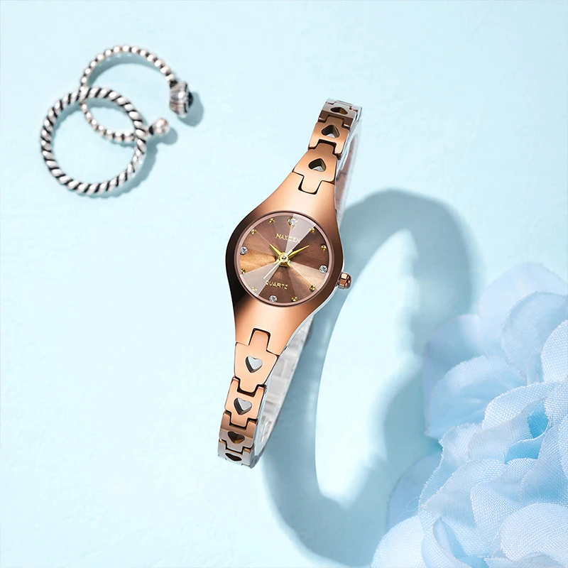 NAKZEN Luxury Ladies Watch Life Waterproof Quartz Clock Montre Femme Gifts for Women Rose Gold Watch Relojes De Mujer Wristwatch enlarge