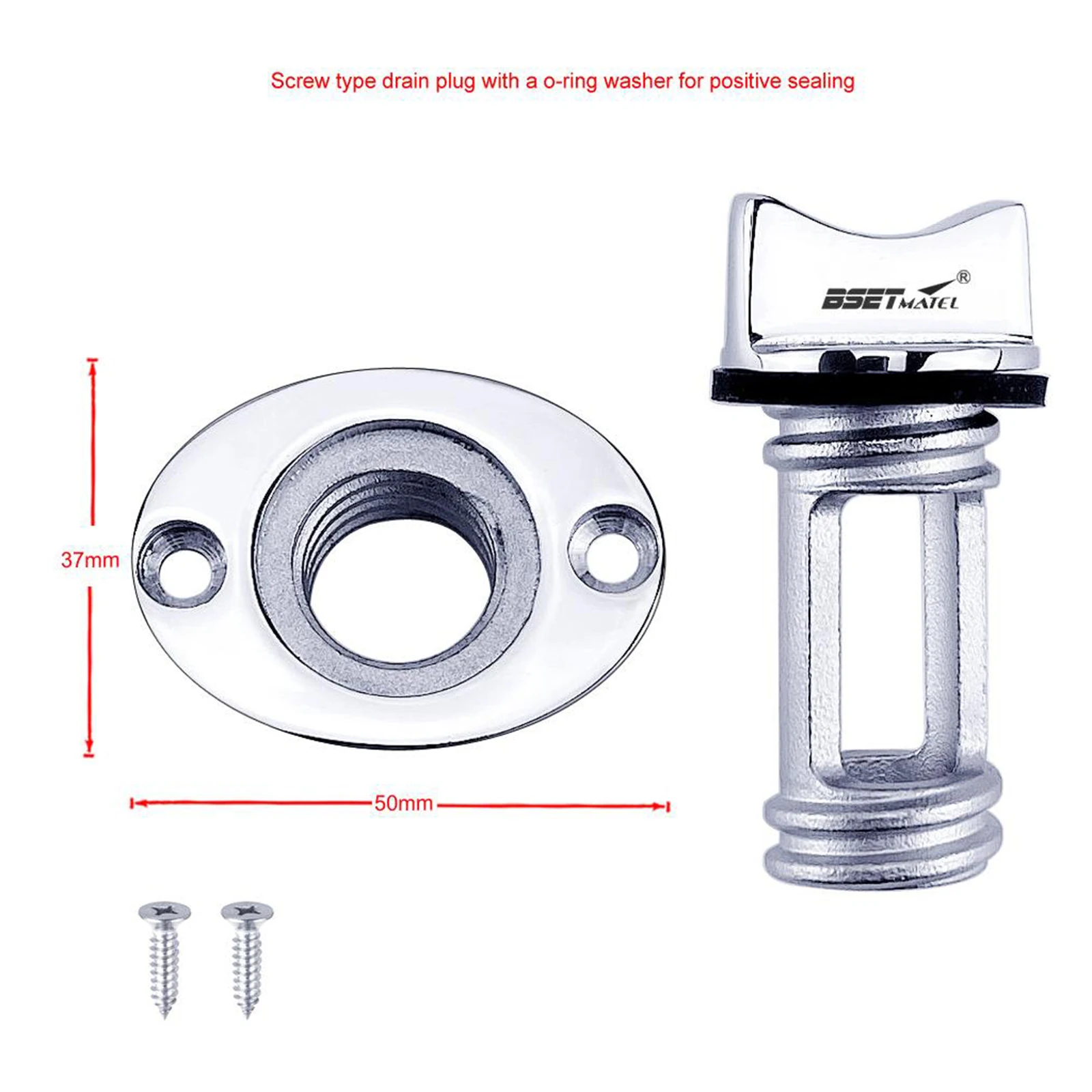 

2x25MM Boat Bilge Drain Plug Marine Grade 316 Stainless Steel Drain Bung