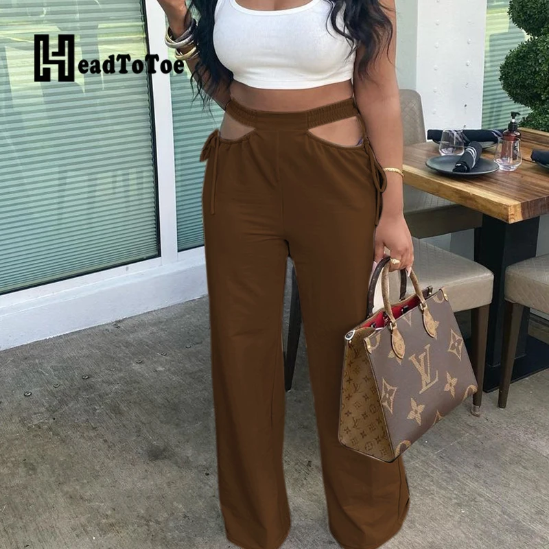 

Однотонные женские прямые брюки с лямкой на шее, на молнии