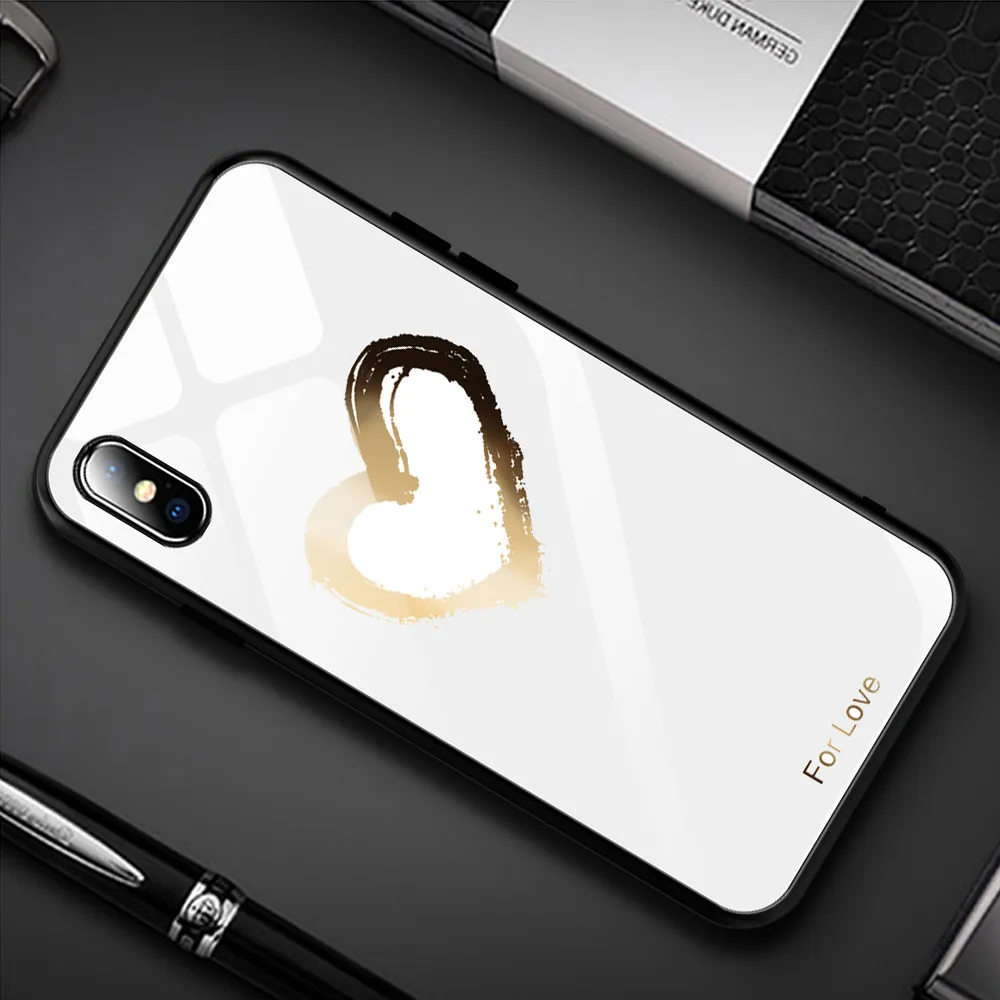 A3 Роскошный окрашенный чехол из закаленного стекла для iphone 11 pro max x xr xs 8 7 6 6 S Вселенная Звездное Фламинго Луна цветочный узор мягкий край - Цвет: A3