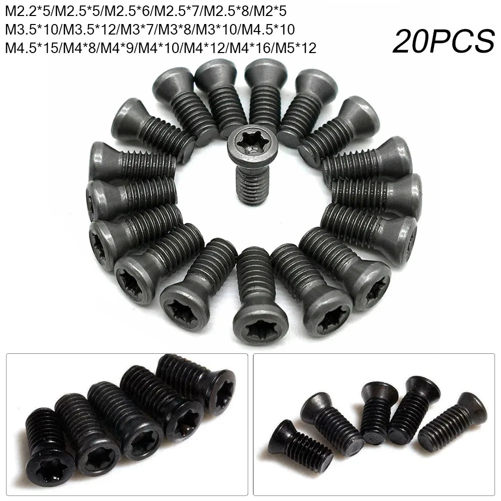 

20pcs M2 M2.5 M3 M3.5 M4 M5 Torx Screws Metal Screws For Replace Carbide Blades CNC Lathe Tools Household Equipment Accessories
