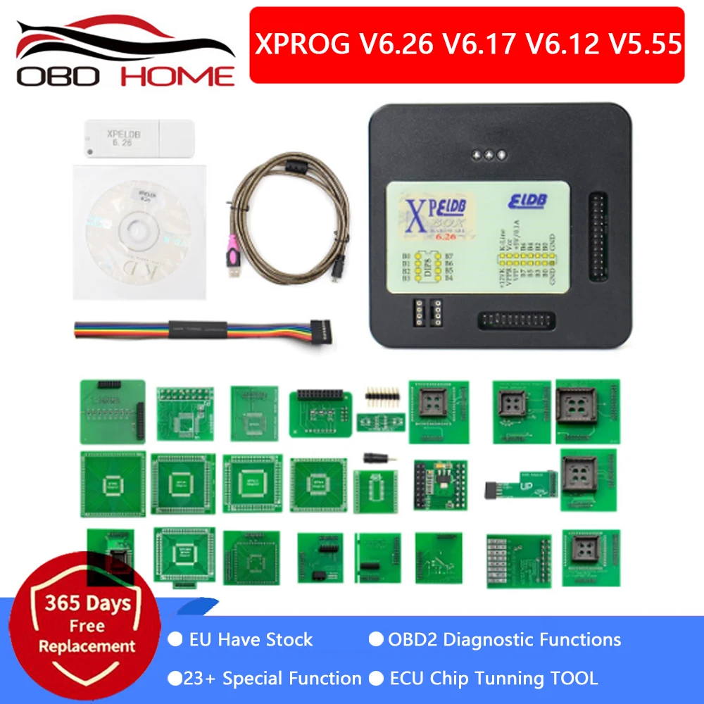 Новый ПРОГРАММАТОР XProg-M Xprog m V5.55 V6.12 V6.17 V6.26 ECU для тюнинга микросхем X Prog M Box 6 26 12 XPROG-M