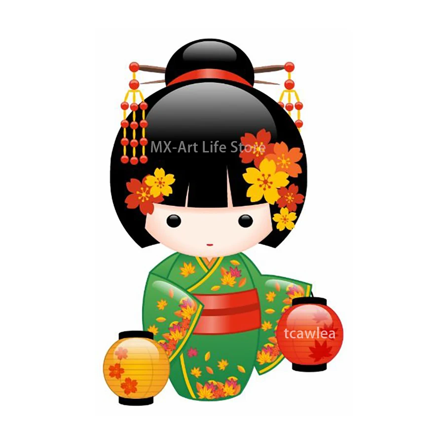 Кимоно цветок вишни фонарик девочка металлические Вырубные штампы Счастливая