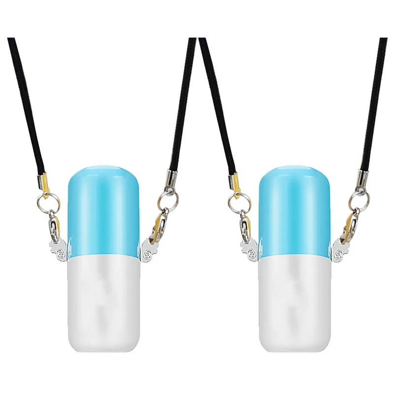 

2 Pcs Fashionable Personal Wearable Hanging Neck Air Purifier, Mini Portable Negative Ion Air Purifier