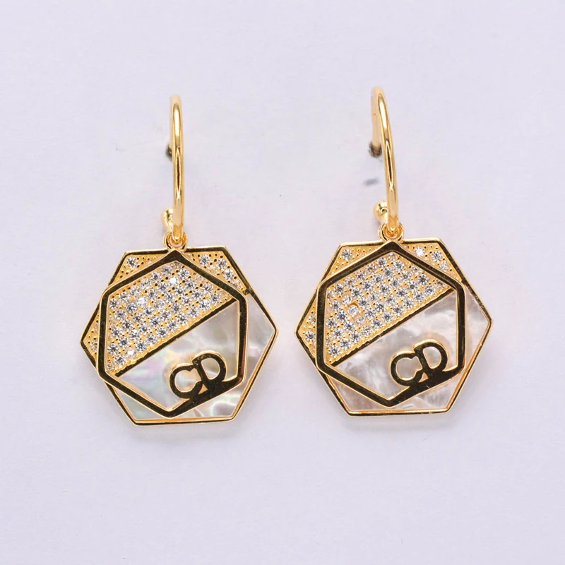 

2021 Luxury Fashion Earrings Retro Wedding Engagement Exquisite Jewelry Women's Stainless Steel Jewelry Earrings Gift Wholesale