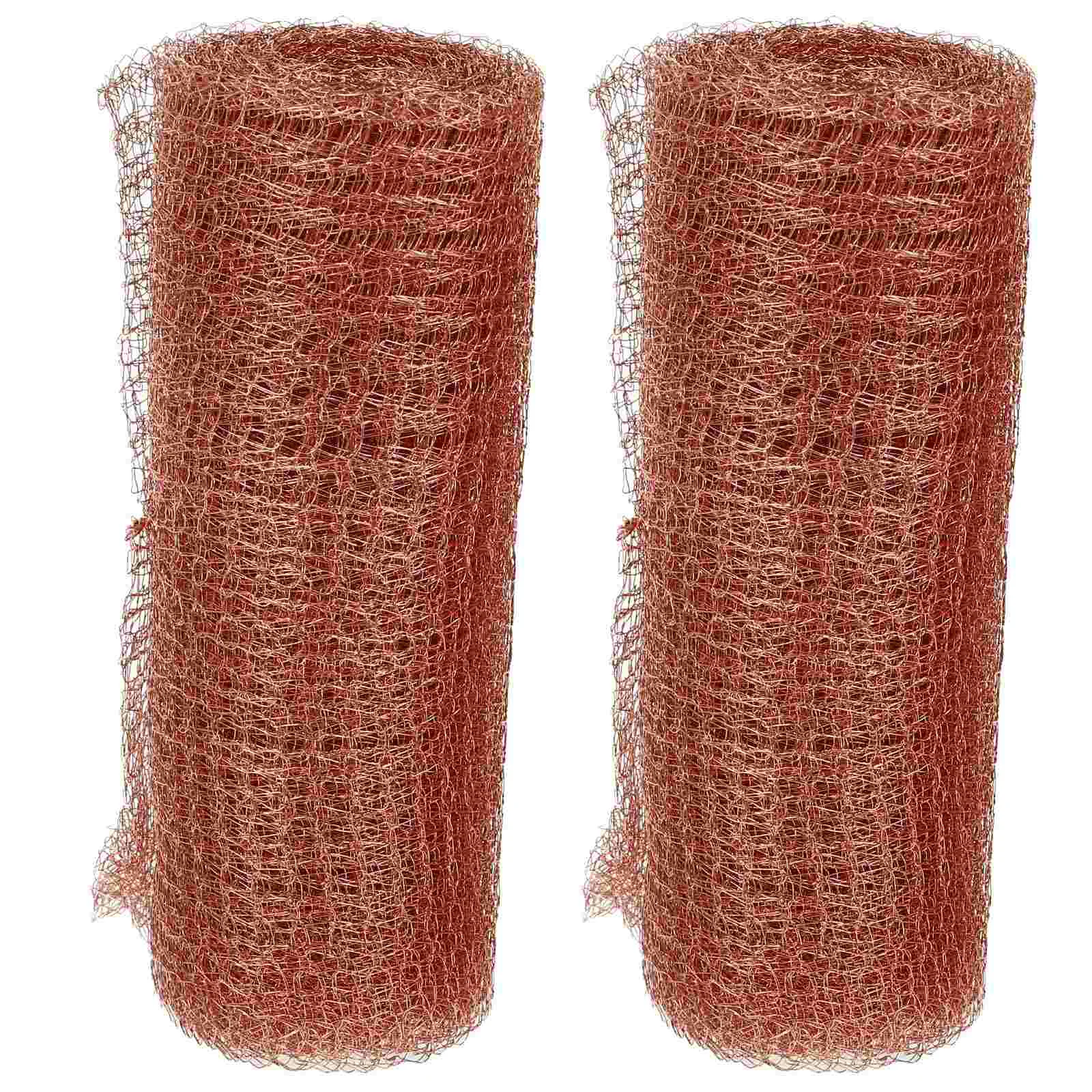 

2pcs Weaving Copper Mesh Durable Copper Wire Mesh Building Hole Copper Mesh