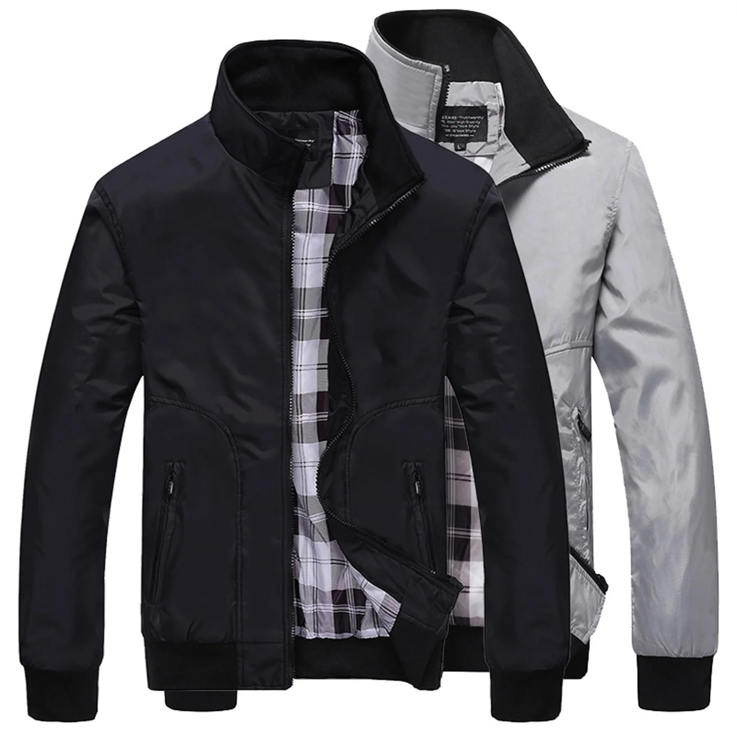 

Men Jackets Coats Windproof Windbreaker Overcoat Zip Up Long Sleeve Pocket Fashion Jacket Sweatshirt Casual Men Work Clothing