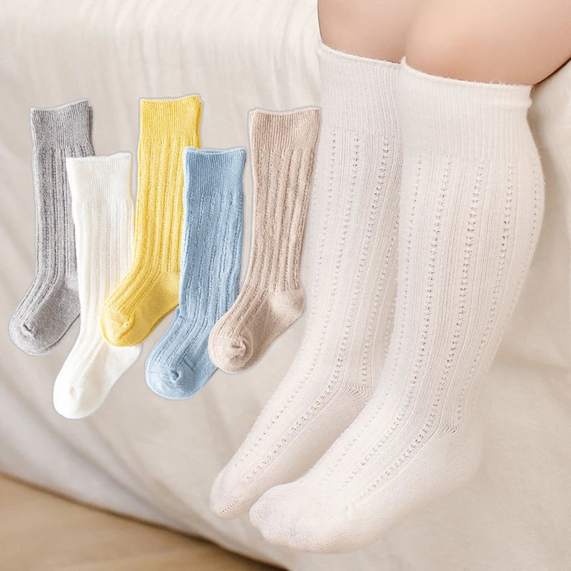 

Spring and Summer Thin Children's Socks For 0-2years Baby Hollow Knitted Pure Cotton Soft And Comfortable Socks Spanish Style