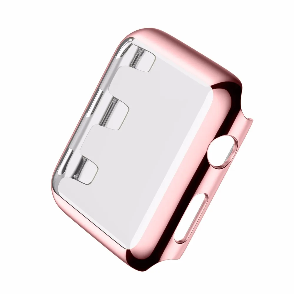 Чехол из поликарбоната для Apple Watch 4, 3 ремешка, защитная лента для экрана 42 мм, 44 мм, 38 мм, 40 мм, защитная пленка 44