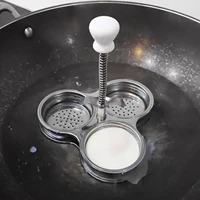 egg boiler stainless steel egg cups kitchen gadget easy to use for poached eggs brunch breakfast features a spring handler