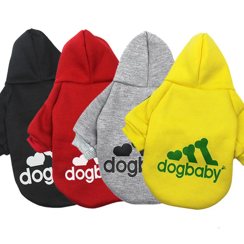 Зимнее пальто собаки для малых и средних собак модные спортивные толстовка
