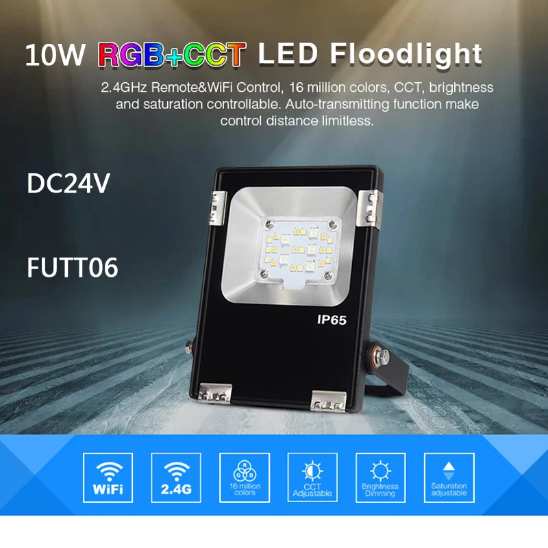 Miboxer 10 Вт/20 Вт/30 Вт/50 Вт RGB + CCT Светодиодный прожектор IP65 светильник FUTT02/ FUTT03/ FUTT04
