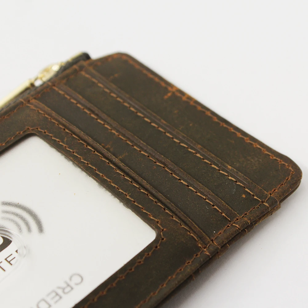 RFID gennuine кожаные бумажники оптом натуральная кожа зажим для денег передний карман бумажник Магнитный чехол для карт для мужчин и женщин