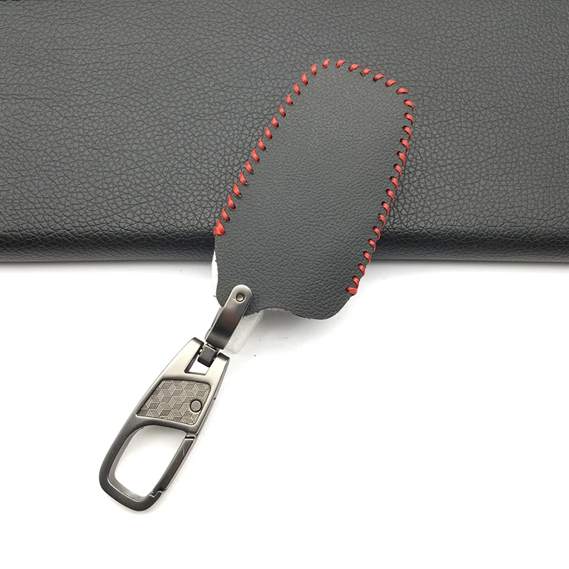 

Genuine Leather Car Key Fob Cover Case Holder for Toyota CHR C-HR Camry Prius Prado 2016 - 2018 2 Buttons Remote Protect Shell
