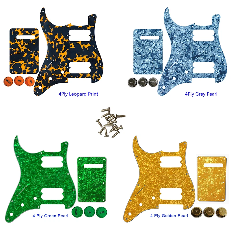 

Guitar Parts - For US Left Handed 11 Screw Hole Standard Strat HH Player Humbucker Guitar Pickguard & Back Plate & Control Knob