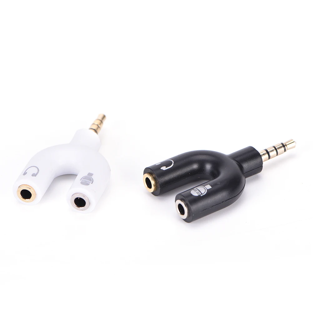 

3.5mm Black Male Jack Plug To 2 Dual Female Audio Headphone Splitter Adapter Splitter