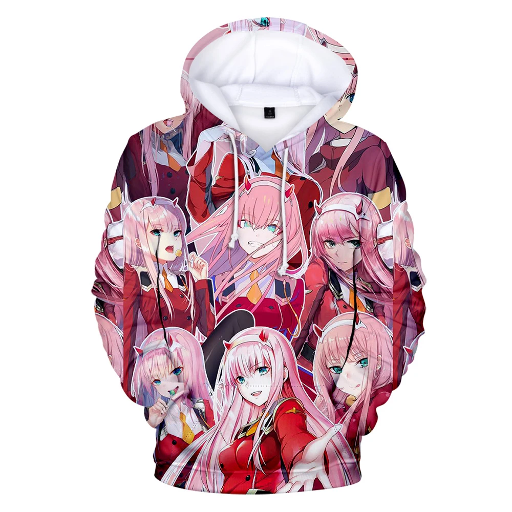 

2020 New Women's DARLING in the FRANXX Hoodies Fashion Ladies Sweatshirt 3D Anime Zero Two Hoody Woman Pullover Girl 3D Cute Top