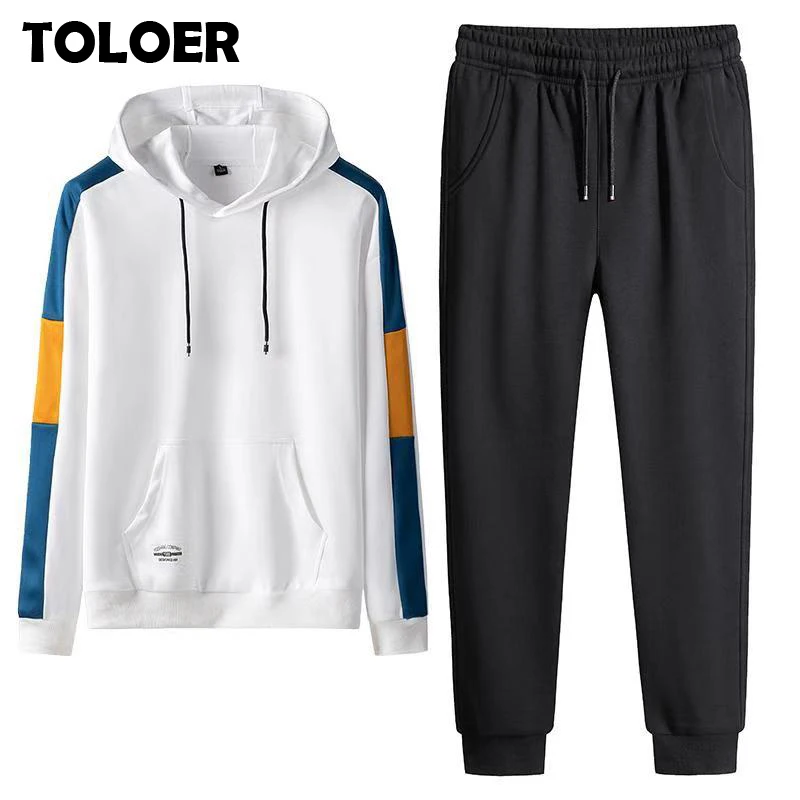 Костюм спортивный мужской из 2 предметов Повседневная Толстовка с капюшоном в