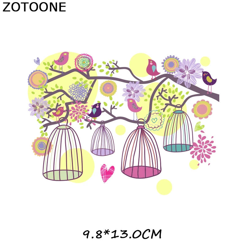 ZOTOONE Cute Owl Birds Stickers Animal Patches for Clothes T-shirt Iron on Transfers Heat Transfer DIY Accessory Appliques G | Дом и сад