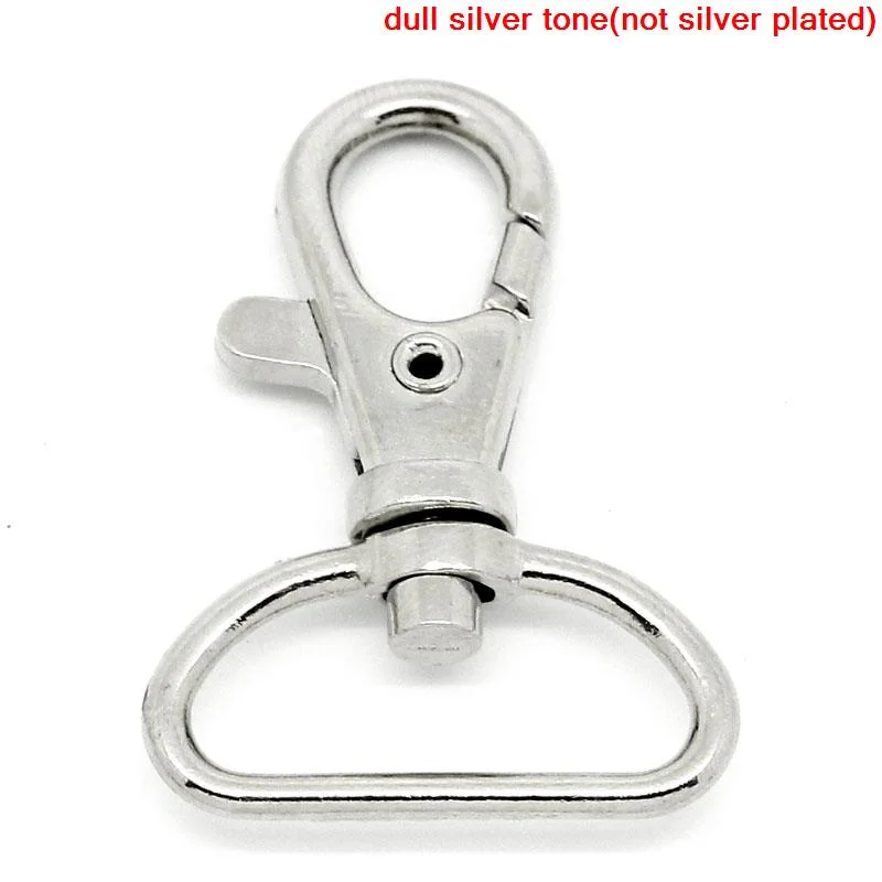

8SEASONS Lobster Swivel Clasps For Key Ring Silver Color 4.1cm x 3cm,10PCs (B30121)