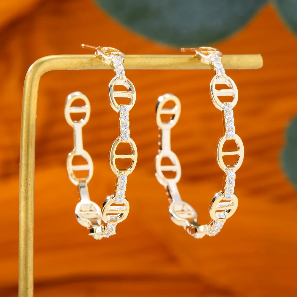 

Siscathy Geometry Hollow Circle Hoop Earrings For Women Trendy Fashion Round Drop Earring Female Party Jewelry Accessories