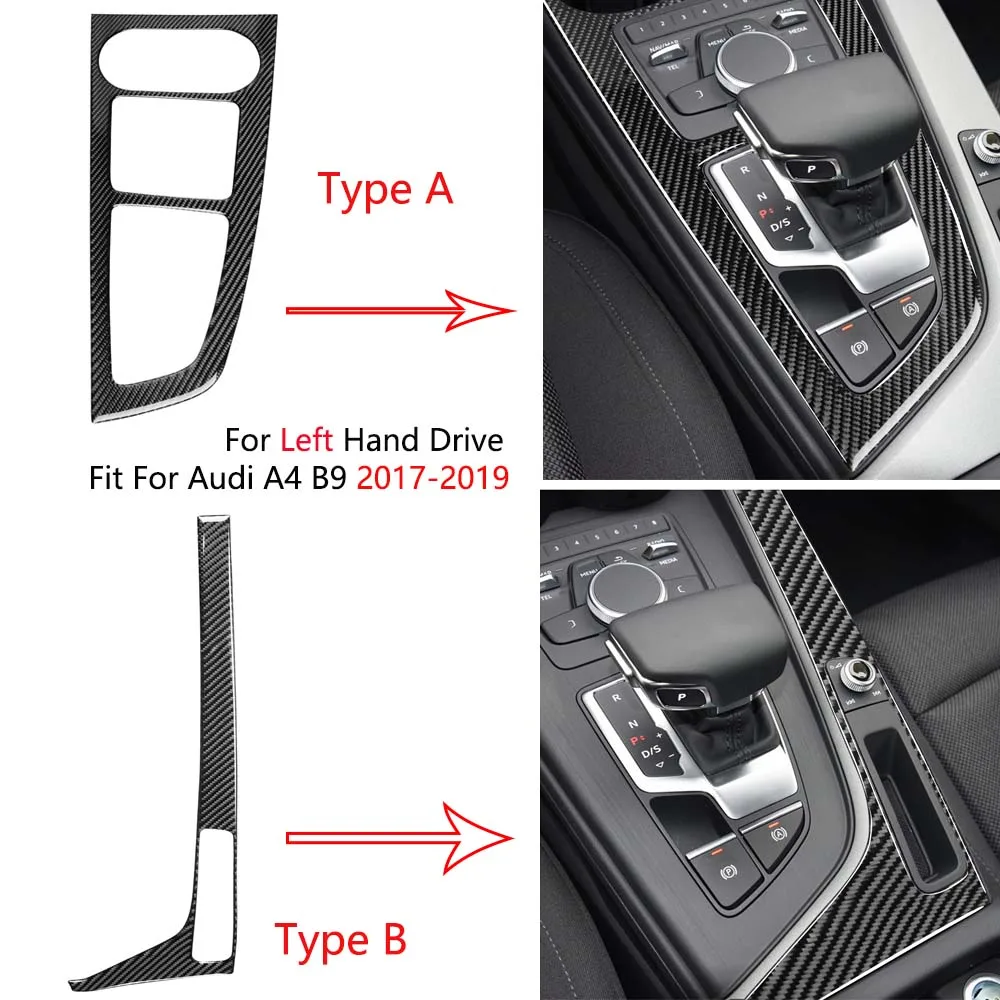 

Боковая центральная консоль из углеродного волокна для Audi A4 B9 17-19 18
