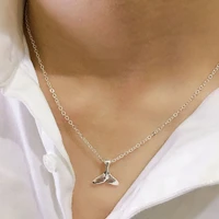 fashion women long chain dolphin tail pendant necklace chain necklace choker necklace jewelry gift