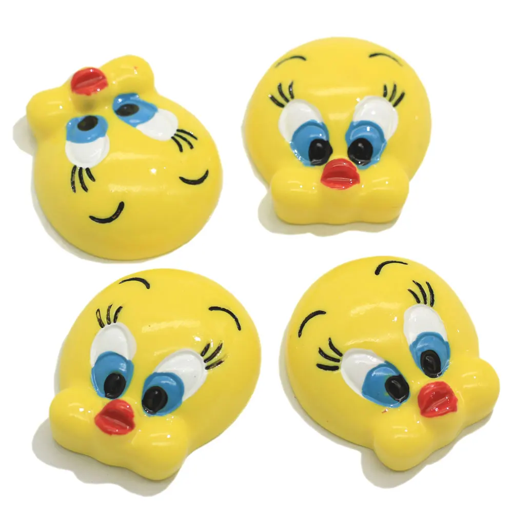 20/50 шт. Мультяшные милые большие глаза утка резиновые животные плоская спина