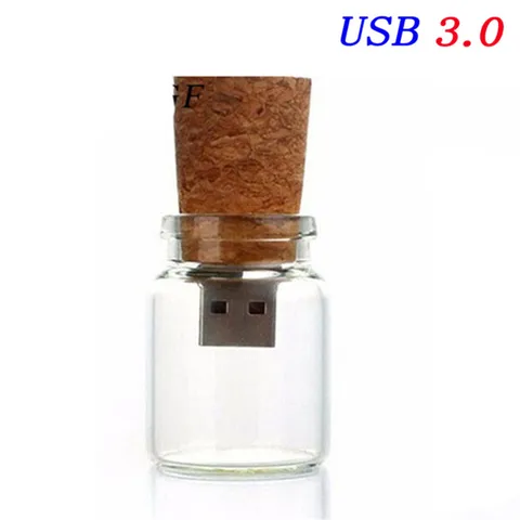 JASTER USB 3.0, плавающая бутылка-флешка, 4 ГБ, 16 ГБ, 32 ГБ, 64 ГБ, бутылки желаний, USB-флеш-накопитель, палочка, свадебный подарок