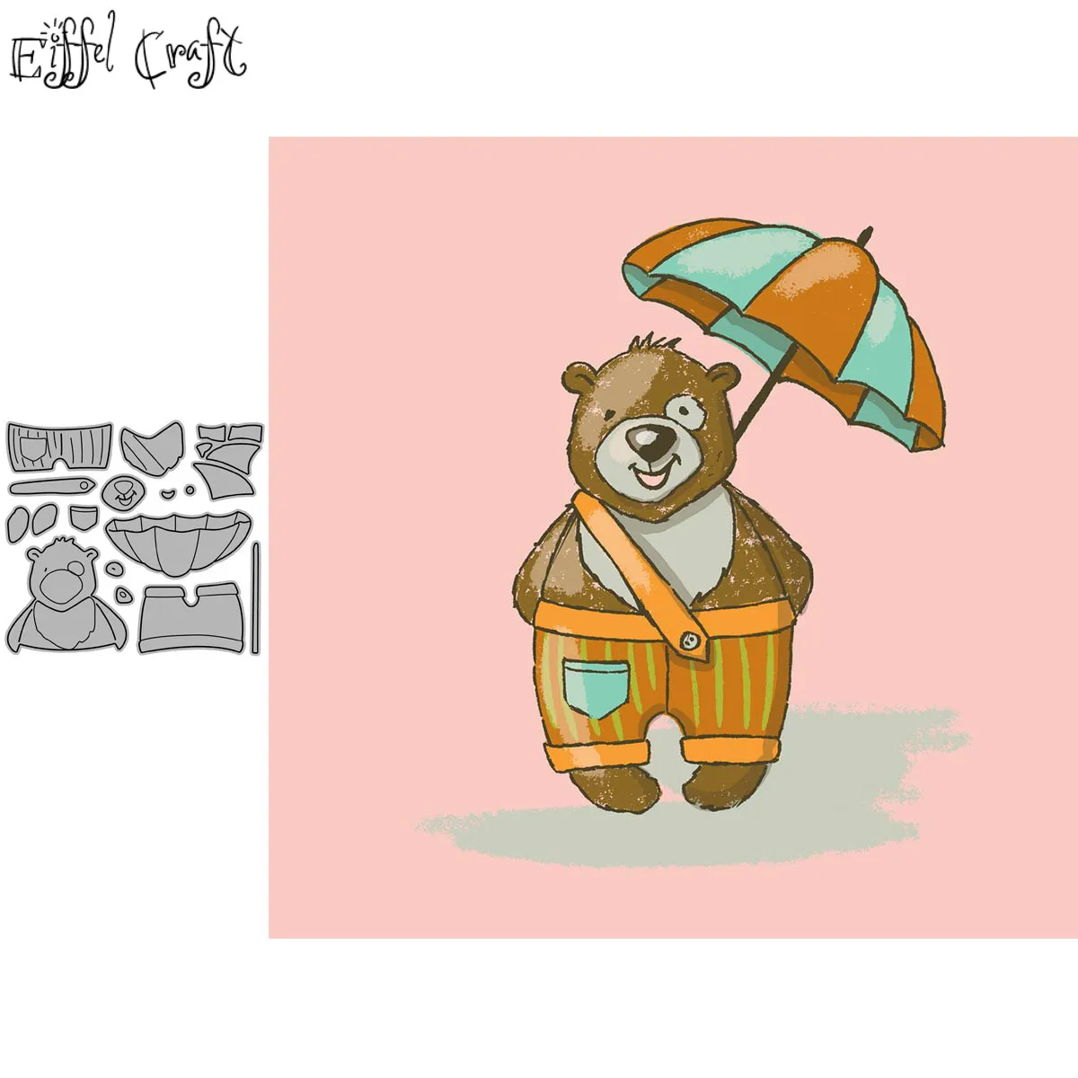 Прочная Бумага для скрапбукинга с медведем металлические штампы изготовления