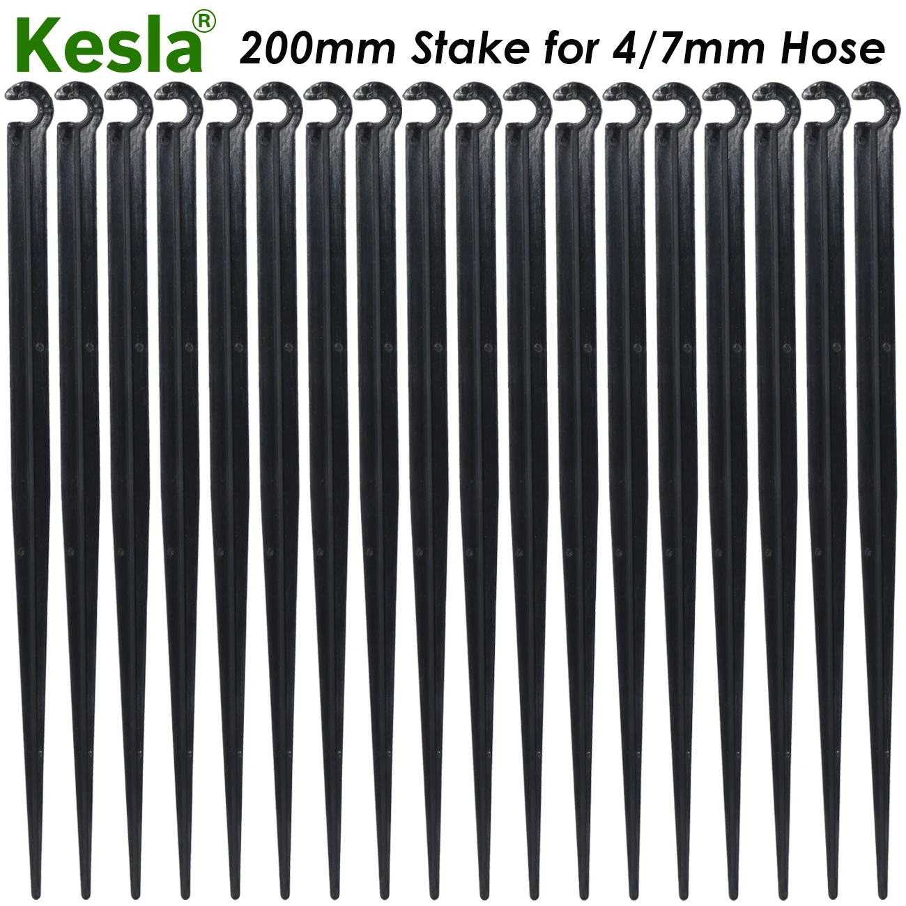 

KESLA 50-1000PCS Garden 1/4" Stake Fixed Stems Holder Support 11cm 20cm for Drip Irrigation 4/7mm Hose Pipe Inserting Ground