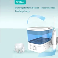 foldable oral irrigator with travel bag portable water flosser oral hygiene 2 jet tips nozzles 10 modes dental floss clearner