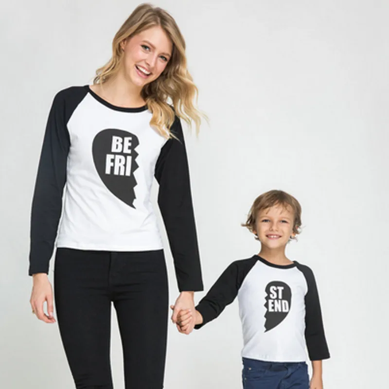 Одинаковые комплекты одежды для семьи Новинка 2019 года хлопковые футболки с