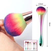long holder nail dust brush 2colors nail art soft dust cleaner cleaning brush for cleaning manicure brush uv gel powder removal