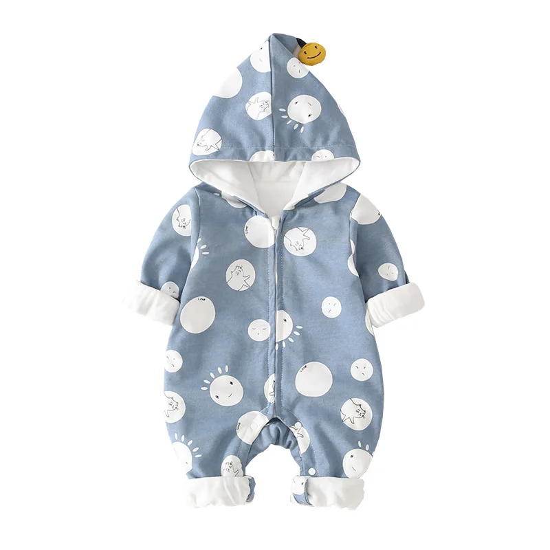 

Newborn baby one-piece clothes baby autumn clothes children's clothes romper hooded long-sleeved outing clothes