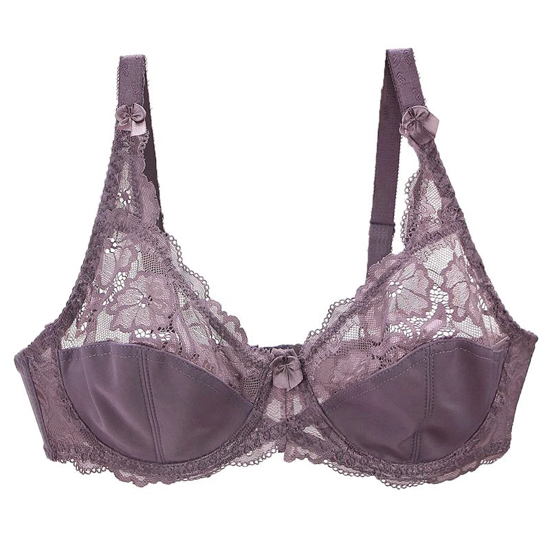 Женский кружевной бюстгальтер пуш ап на бретелях большие размеры 90 95