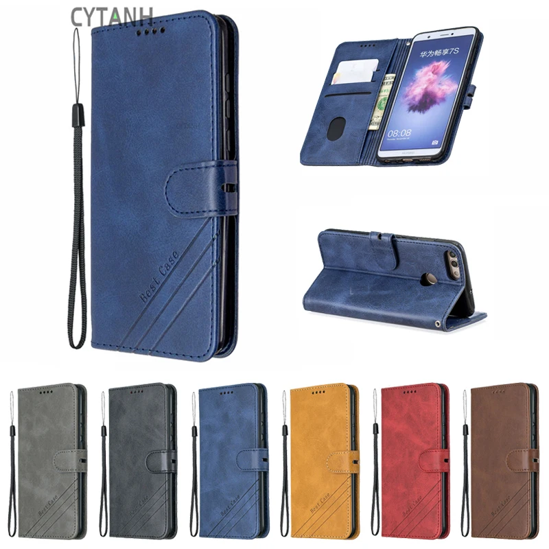 Умный кожаный чехол Huawei P с откидной крышкой для Smart Psmart телефона роскошные чехлы