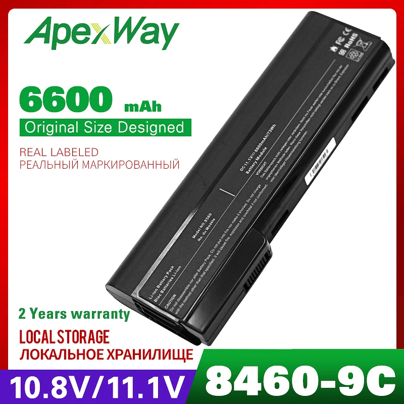 Аккумулятор 6600 мАч для ноутбука HP 628664 001 628666 628668 628670 630919 541 631243 634087 634089 659083 001|laptop