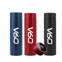 500ml car logo portable vacuum flask for volvo v60 stainless steel vacuum leak proof travel thermos home appliance coffee cup
