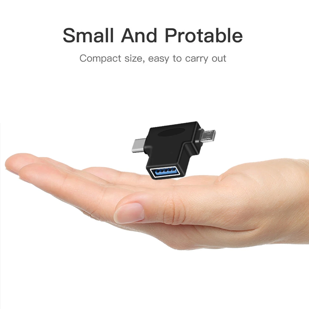 Адаптер OTG для телефона 2 в 1 преобразователь Micro USB и Type C 3 0 кабель зарядки