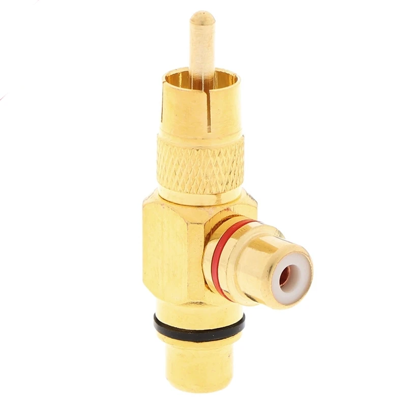 

Gold Plated 1 Male to 2 Female RCA Splitter Adapter AV Video Audio