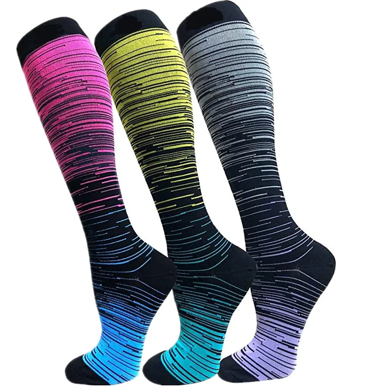 New Arrival Compression Socks Support Stretch Pressure Circulation Nylon Medical Nursing Stockings Varicose Vein Stocking High