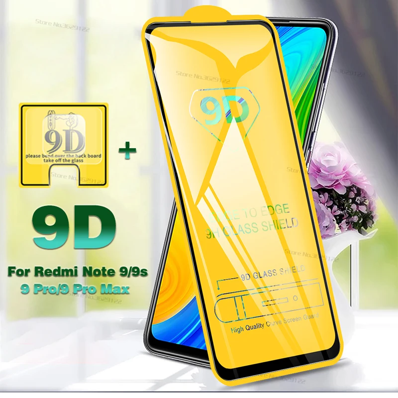Защитное стекло для xiaomi redmi note 9 s красная Защитная пленка экрана mi 2 в 1 pro